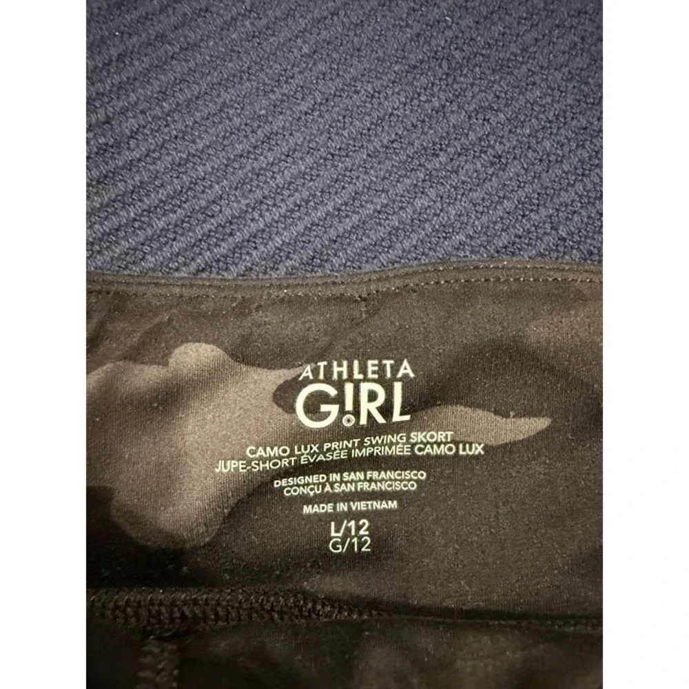 Athleta Girl Camo Lux Print Swing Skort L/12 GUC